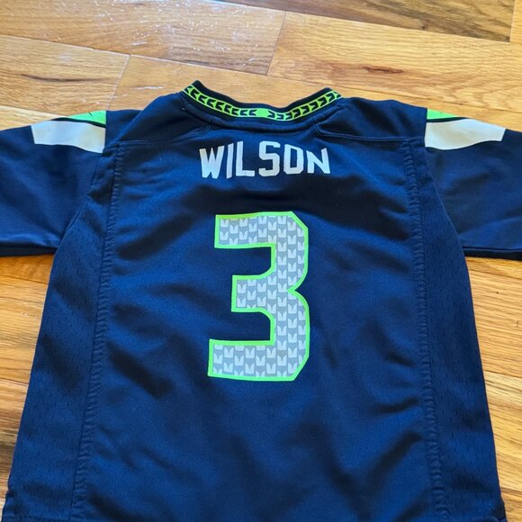 Preschool Russell Wilson College Navy Seattle Seahawks Replica Player Jersey - Picture 2 of 5